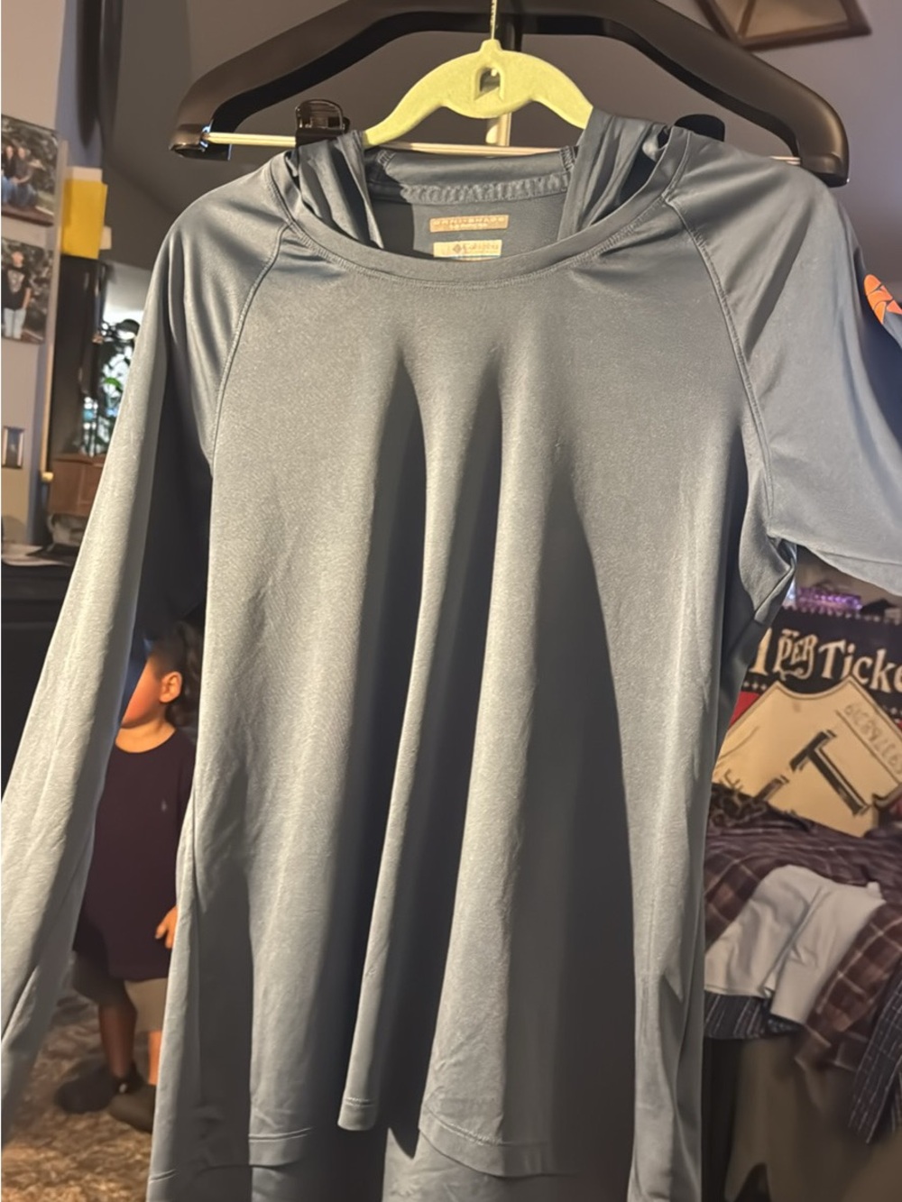 Columbia Women's Slate Blue Performance Hooded Long-Sleeve #110